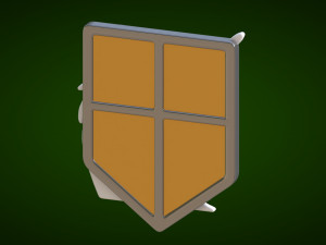 attack on titan - military police - logo 3D Model