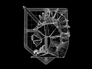 attack on titan - military police - logo 3D Model