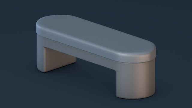 bench 3D Model .c4d .max .obj .3ds .fbx .stl .blend 