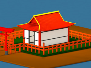Japanese Shrine 3D Model