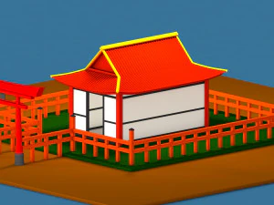 Japanischer Schrein 3D Modell