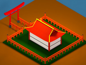 Japanese Shrine 3D Model