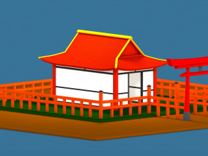 Japanese Shrine 3D Model