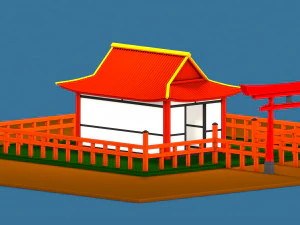 Japanese Shrine 3D Model