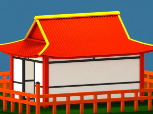 Japanese Shrine 3D Model