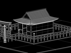 Japanese Shrine 3D Model