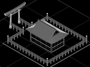 Japanese Shrine 3D Model