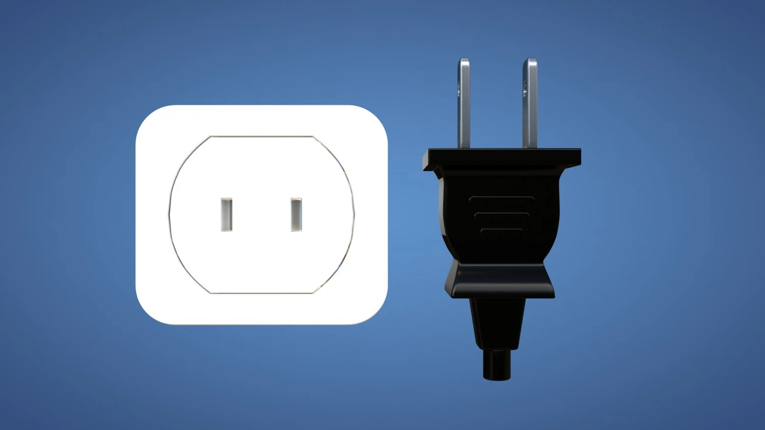 Electrical Plug and Socket - Type A 3D Model .c4d .max .obj .3ds .fbx .stl .blend 