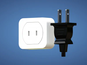 Electrical Plug and Socket - Type A 3D Model