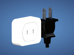 Electrical Plug and Socket - Type A 3D Модель