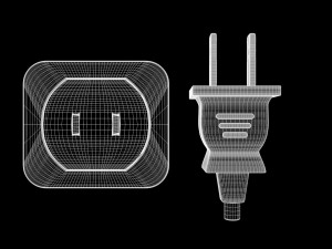 Electrical Plug and Socket - Type A 3D Модель