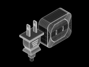 Electrical Plug and Socket - Type A 3D Model