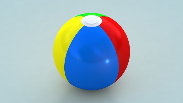 Beach Ball 2 3D 模型 .c4d .max .obj .3ds .fbx .stl .blend 