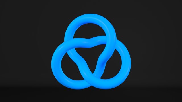 Trefoil Knot A 3D 모델 .c4d .max .obj .3ds .fbx .stl .blend 