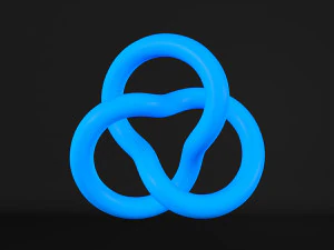 Nudo de tr&eacute;bol A Modelo 3D