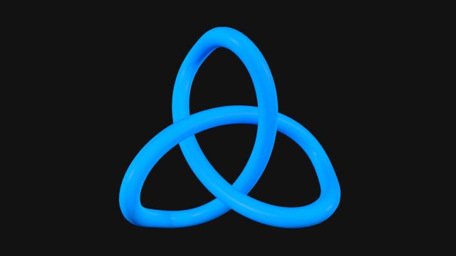 Trefoil Knot B Modello 3D .c4d .max .obj .3ds .fbx .stl .blend 