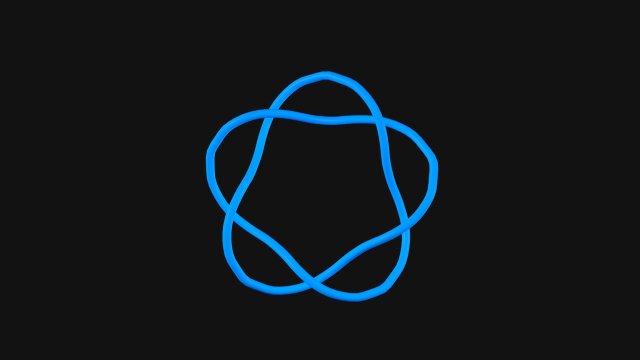 Torus Knot 5 3D Модель .c4d .max .obj .3ds .fbx .stl .blend 