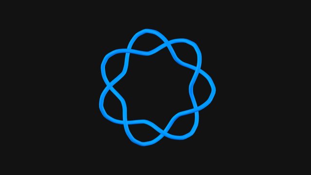 Torus Knot 10 3D Модель .c4d .max .obj .3ds .fbx .stl .blend 