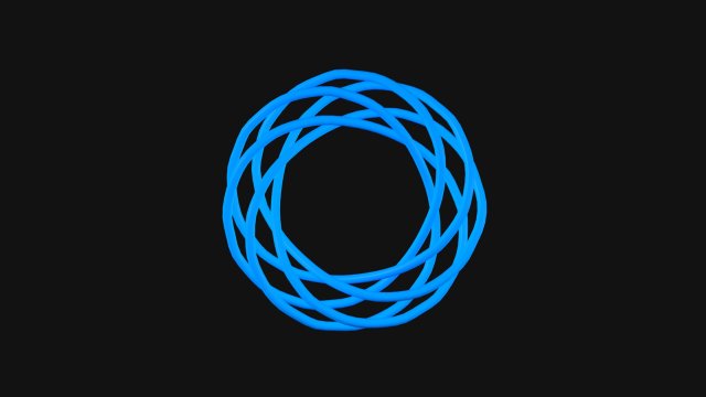 Torus Knot 13 Model 3D .c4d .max .obj .3ds .fbx .stl .blend 