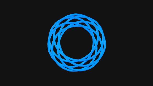 Torus Knot 14 Model 3D .c4d .max .obj .3ds .fbx .stl .blend 