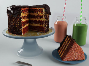 cake choco Model 3D