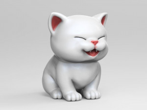 cute kitten v2 stl 3d print model Modèle 3D