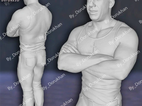 Vin Diesel Fast 3D STL File 3D Printer Action 3D Print Gift Anime Movie Lover Game Custom 3D Print Model