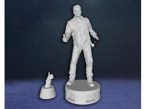 Arnold Schwarzenegger T-800 Terminator Legend Classic Hero Action Figures Custom 3D print model 3D 打印模型