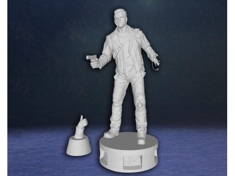 Arnold Schwarzenegger T-800 Terminator Legend Classic Hero Action Figures Custom 3D print model 3D 打印模型