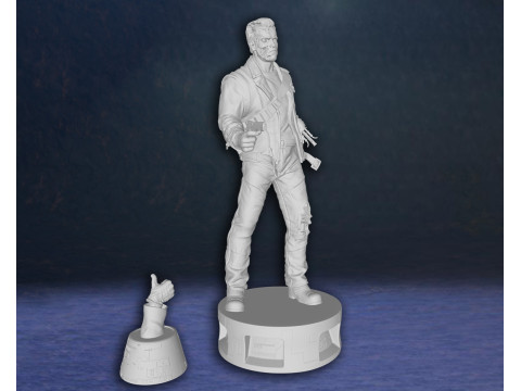 Arnold Schwarzenegger T-800 Terminator Legend Classic Hero Action Figures Custom 3D print model 3D 打印模型