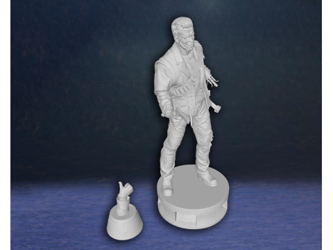 Arnold Schwarzenegger T-800 Terminator Legend Classic Hero Action Figures Custom 3D print model 3D 打印模型