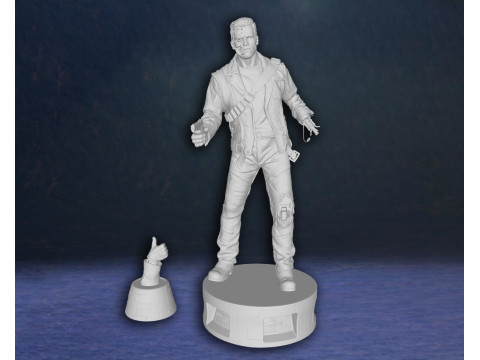 Arnold Schwarzenegger T-800 Terminator Legend Classic Hero Action Figures Custom 3D print model 3D 打印模型