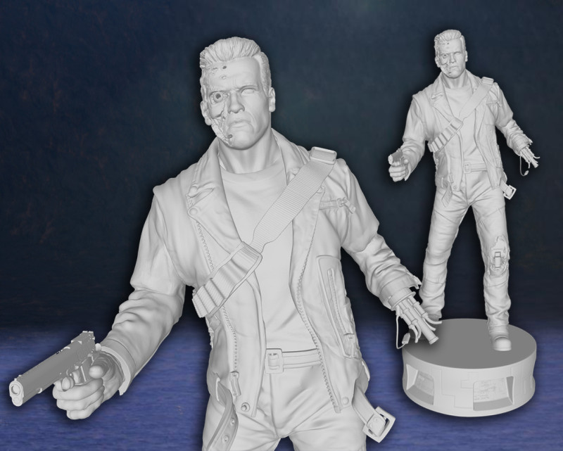 Arnold Schwarzenegger T-800 Terminator Legend Classic Hero Action Figures Custom 3D print model 3D 打印模型 .c4d .max .obj .3ds .fbx .stl .blend 