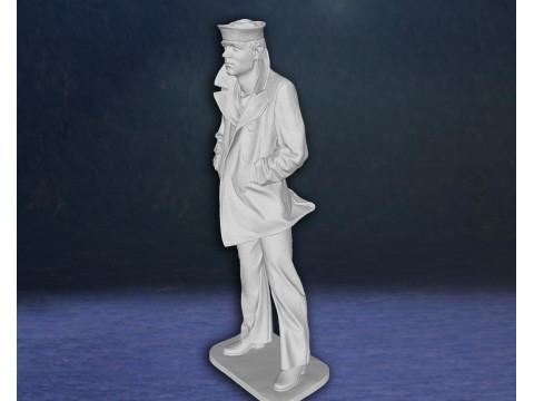 Lone Sailor Memorial statue Action Figures Custom 3D print model 3D Print Model