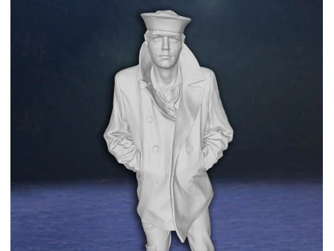 Lone Sailor Memorial statue Action Figures Custom 3D print model 3D Print Model