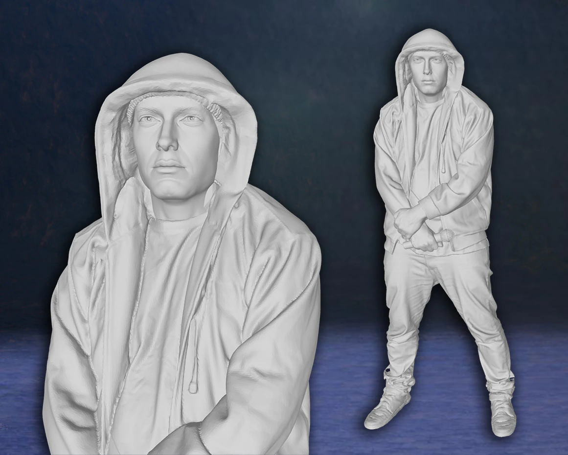 Eminem Legend Super Star Rap Hiphop music Action Figures Custom 3D print model 3D Print Model .c4d .max .obj .3ds .fbx .stl .blend 