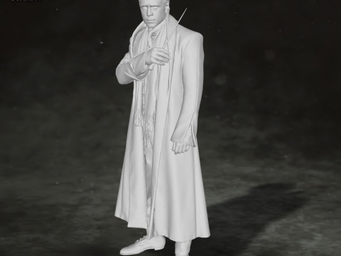 Colin Farrell Fantastic Beasts Harry Potter Newt Scamander Action Figures Custom 3D print model Modelo de Impressão 3D