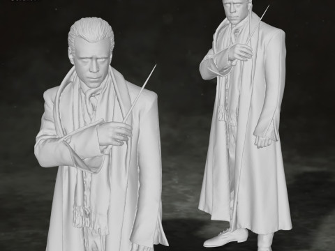 Colin Farrell Fantastic Beasts Harry Potter Newt Scamander Action Figures Custom 3D print model Modello di stampa 3D