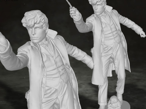 Newt Scamander Eddie Redmayne Fantastic Beasts Harry Potter Action Figures Custom 3D print model 3D Print Model