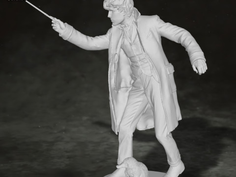 Newt Scamander Eddie Redmayne Fantastic Beasts Harry Potter Action Figures Custom 3D print model Modello di stampa 3D