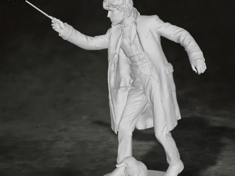 Newt Scamander Eddie Redmayne Fantastic Beasts Harry Potter Action Figures Custom 3D print model 3D Print Model