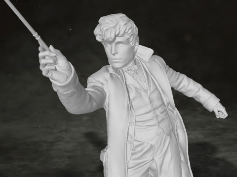 Newt Scamander Eddie Redmayne Fantastic Beasts Harry Potter Action Figures Custom 3D print model Modello di stampa 3D