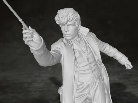 Newt Scamander Eddie Redmayne Fantastic Beasts Harry Potter Action Figures Custom 3D print model 3D Print Model