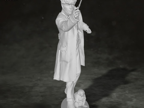 Newt Scamander Eddie Redmayne Fantastic Beasts Harry Potter Action Figures Custom 3D print model Modello di stampa 3D