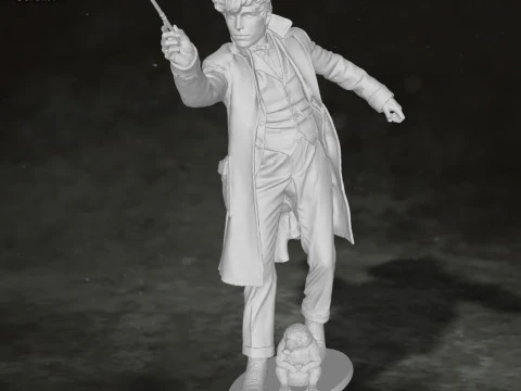 Newt Scamander Eddie Redmayne Fantastic Beasts Harry Potter Action Figures Custom 3D print model 3D Print Model