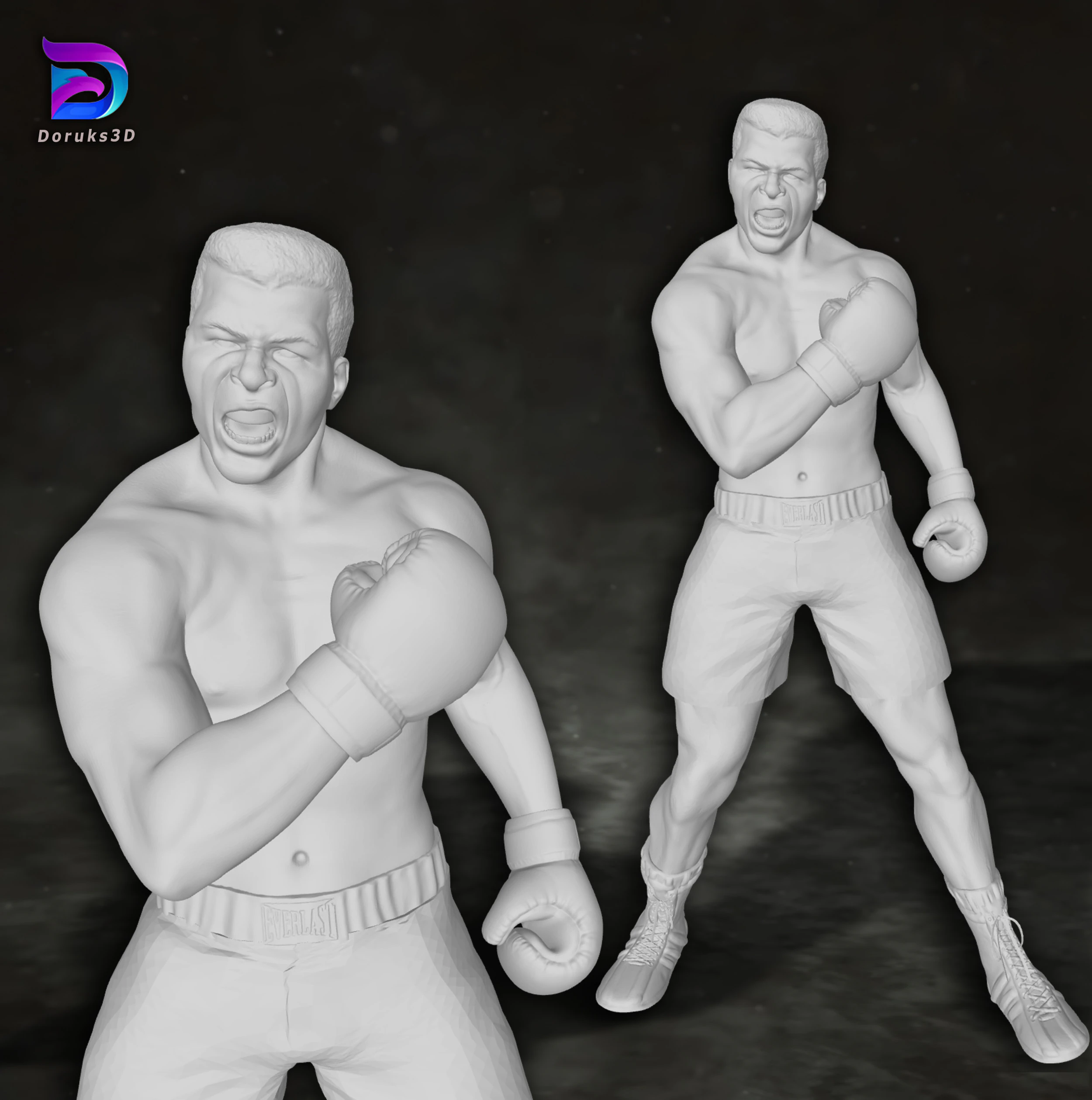 Muhammed Ali box boxer king legend sport Action Figures Custom 3D print model 3D Print Model .c4d .max .obj .3ds .fbx .stl .blend 