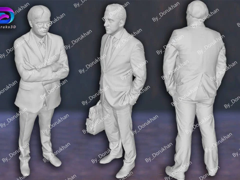 The Office 3 Pack Michael Scott Dwight Schrute Kevin Malone Action Figures Custom 3D print model 3D Print Model