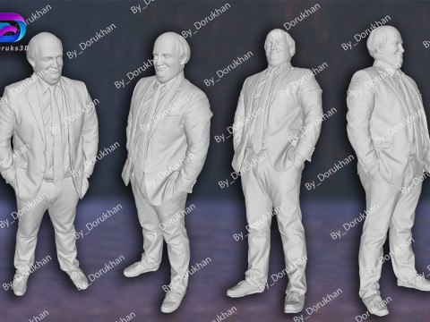 The Office 3 Pack Michael Scott Dwight Schrute Kevin Malone Action Figures Custom 3D print model 3D Print Model