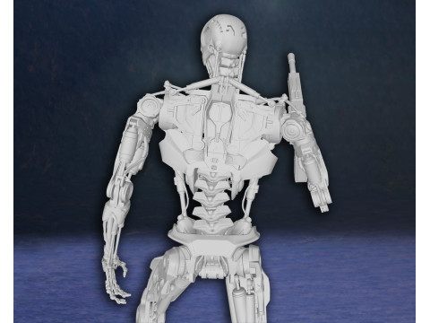 Terminator Genysis T-800 Endoskeleton Super Classic Hero Movie Custom Action Figure Modelo de Impressão 3D