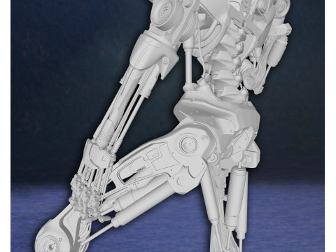 Terminator Genysis T-800 Endoskeleton Super Classic Hero Movie Custom Action Figure Modelo de Impressão 3D